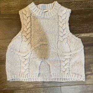 Glowny lavender purple cropped knit tank